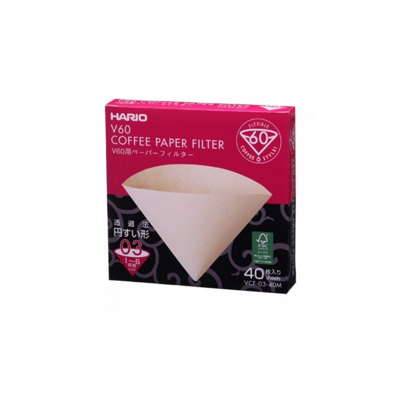 Boite de 40 filtres à café compatibles V60