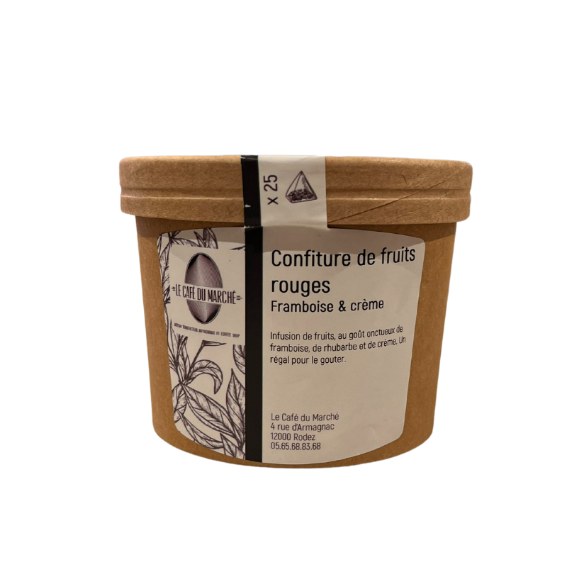 Boite de 25 mousselines, Confiture de Fruits Rouges BIO, Vert-Tiges